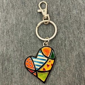 Never Used, BRITTO “inspired” Heart Keychain, In Perfect Condition